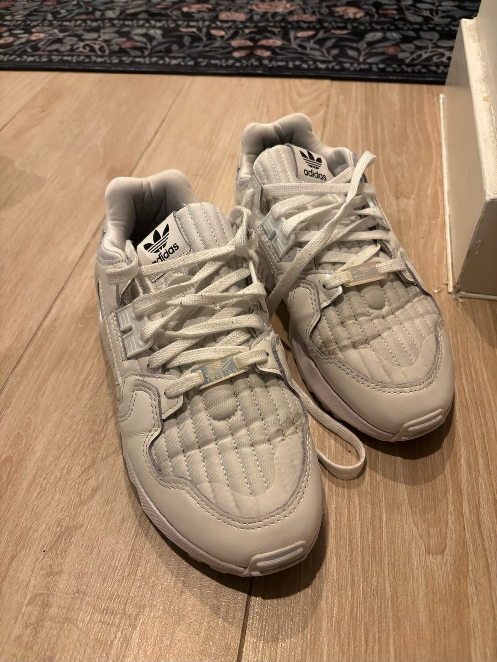 adidas Off-White Quilted Trainer Sneakers